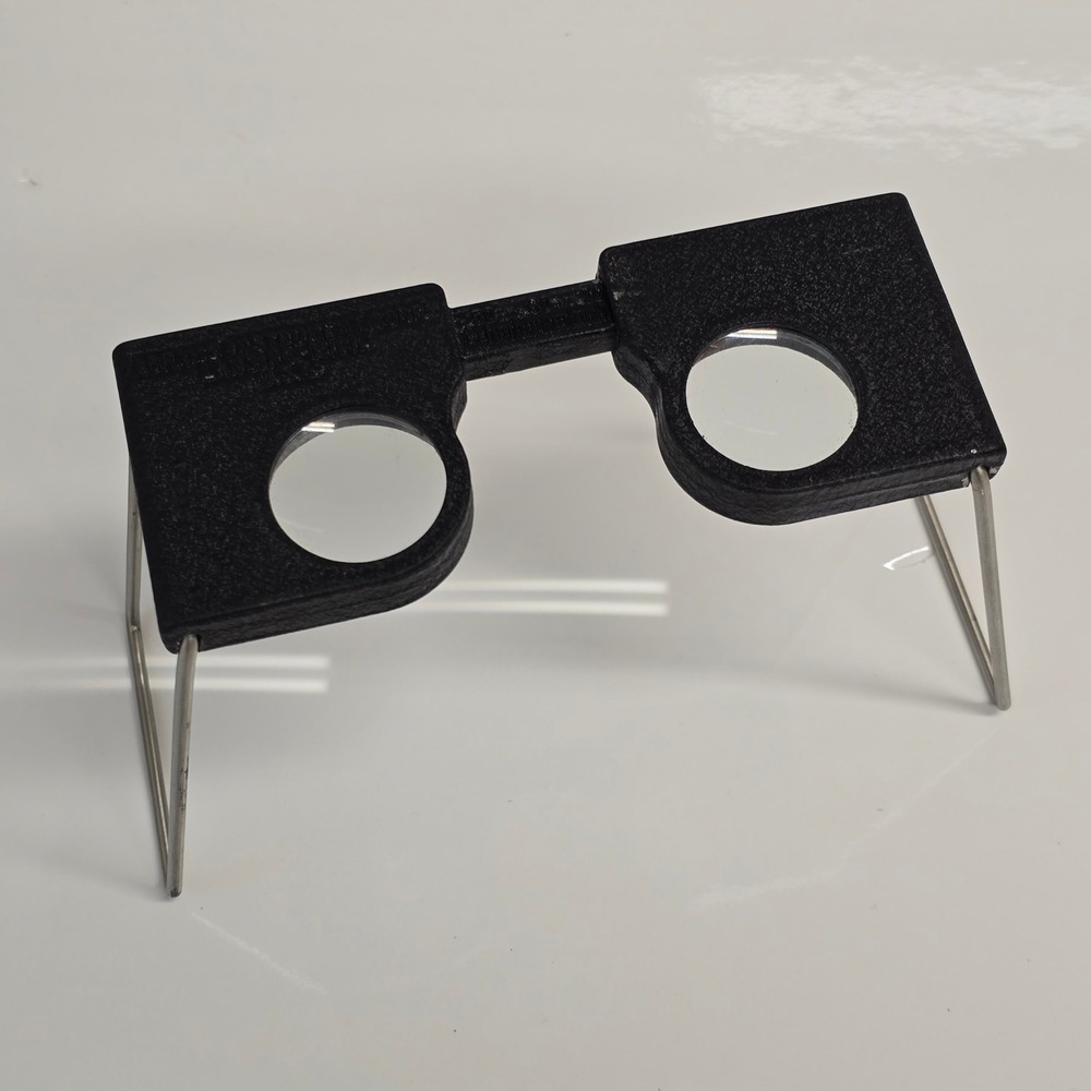 Vintage Abrams Instrument Corp Folding Pocket Stereoscope Black Scientific Tool